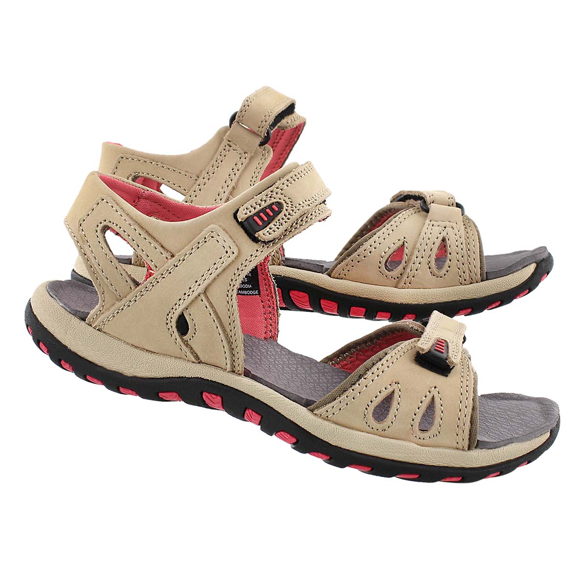 Lds Caley 2 taupe 3 strap sport sandal