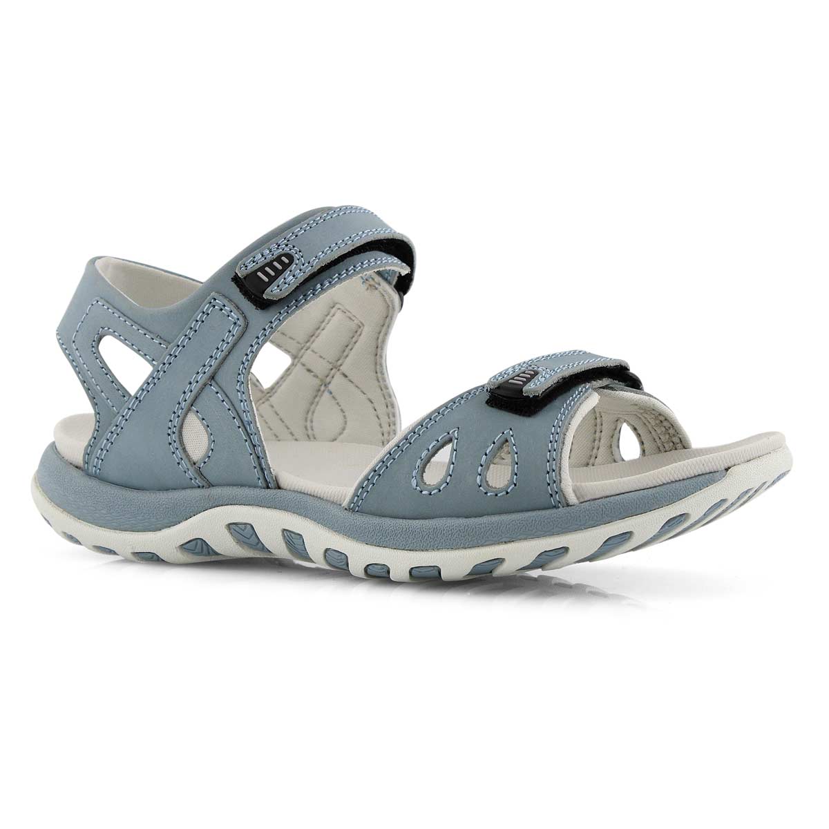Lds Caley 3 blue 3 strap sport sandal