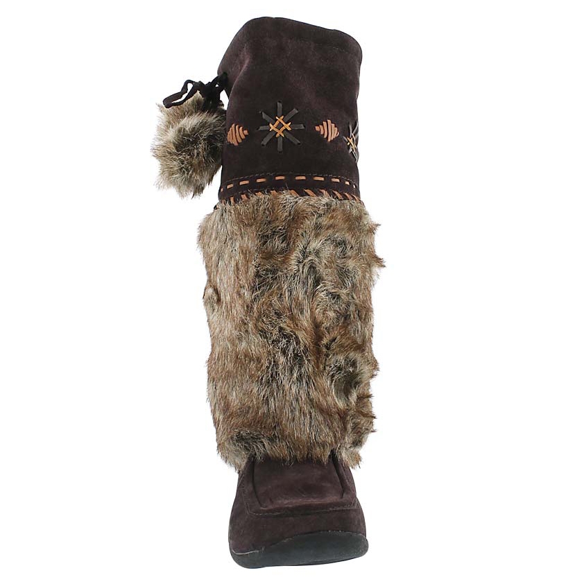 Lds Candy 4 brown suede mukluk