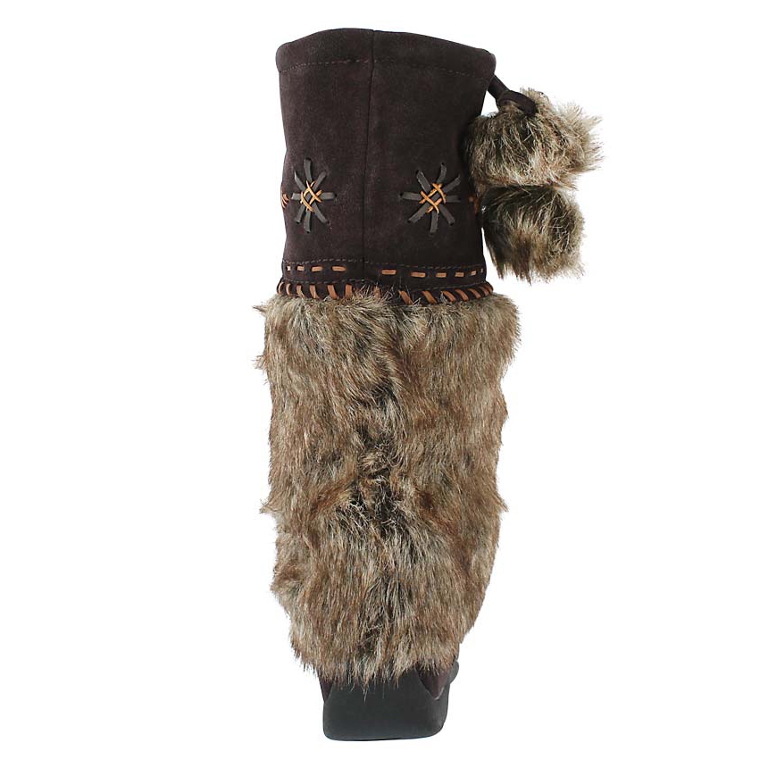 Lds Candy 4 brown suede mukluk