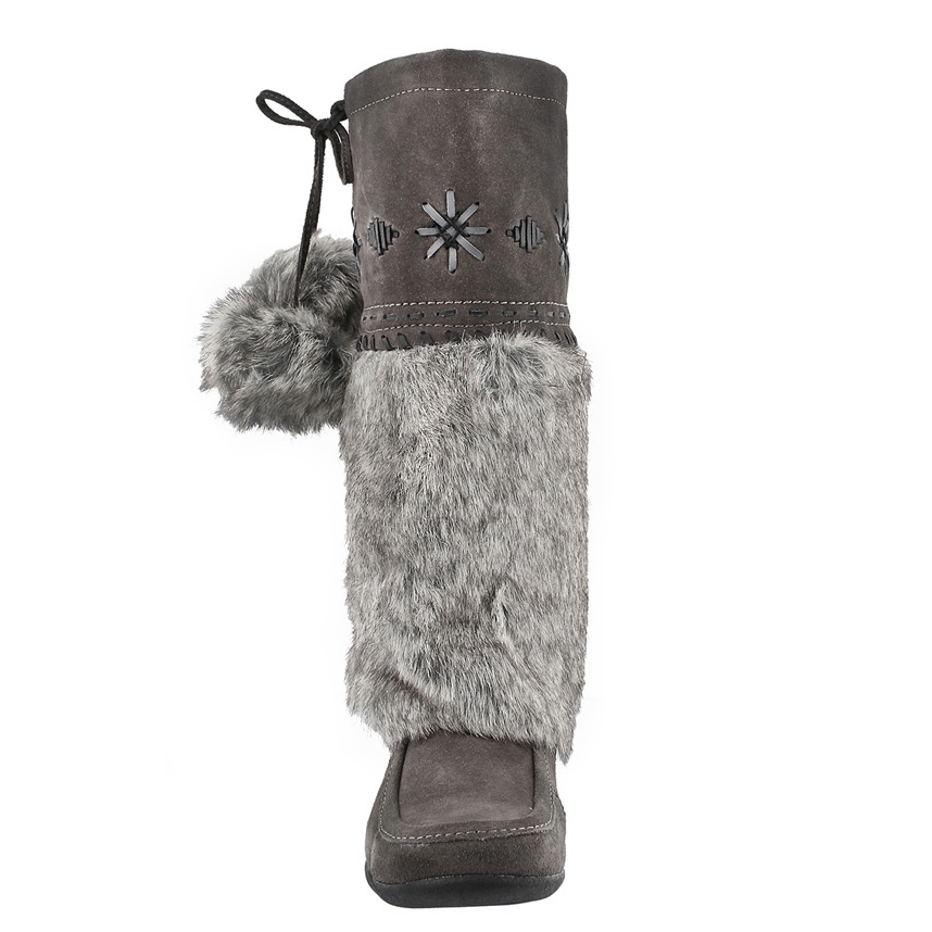 Lds Candy 4 gry suede mukluk