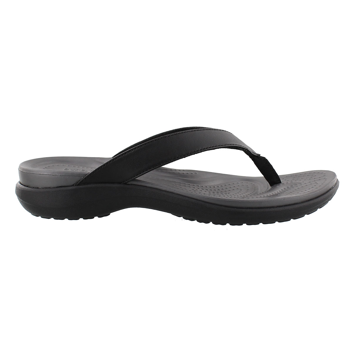 Lds Capri V Flip black thong sandal