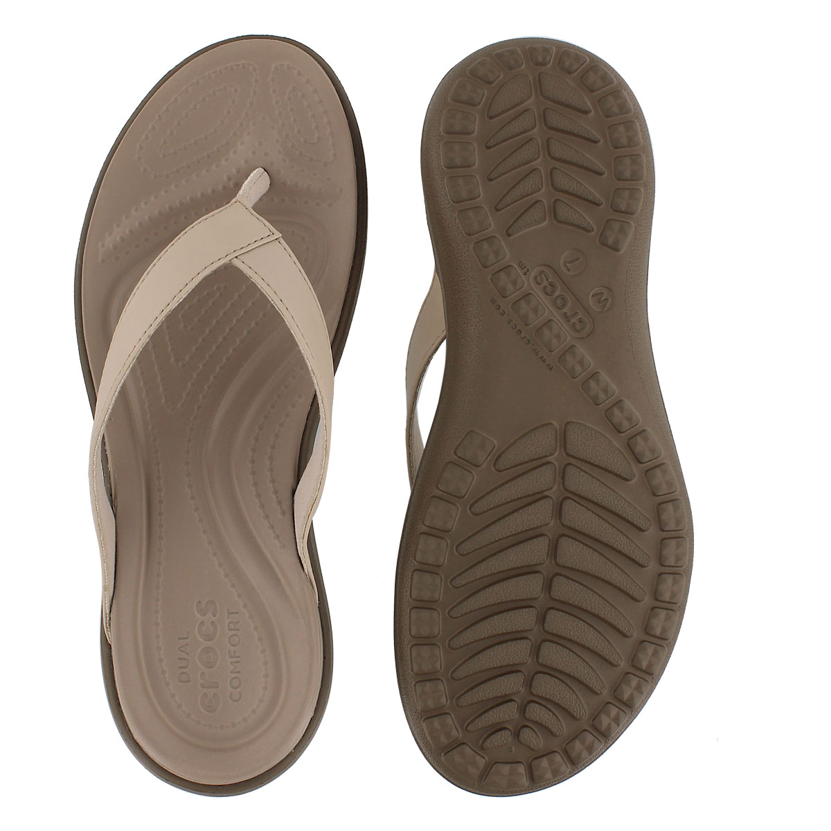 Lds Capri V Flip chia/walnt thong sandal