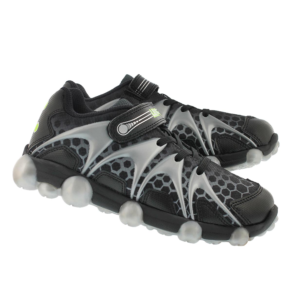 Bys Leepz blk/grey light up running shoe