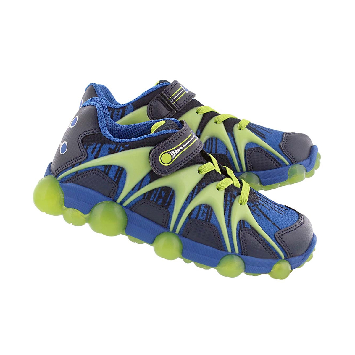 Espadrille à lum. Leepz, bleu/lime, garç