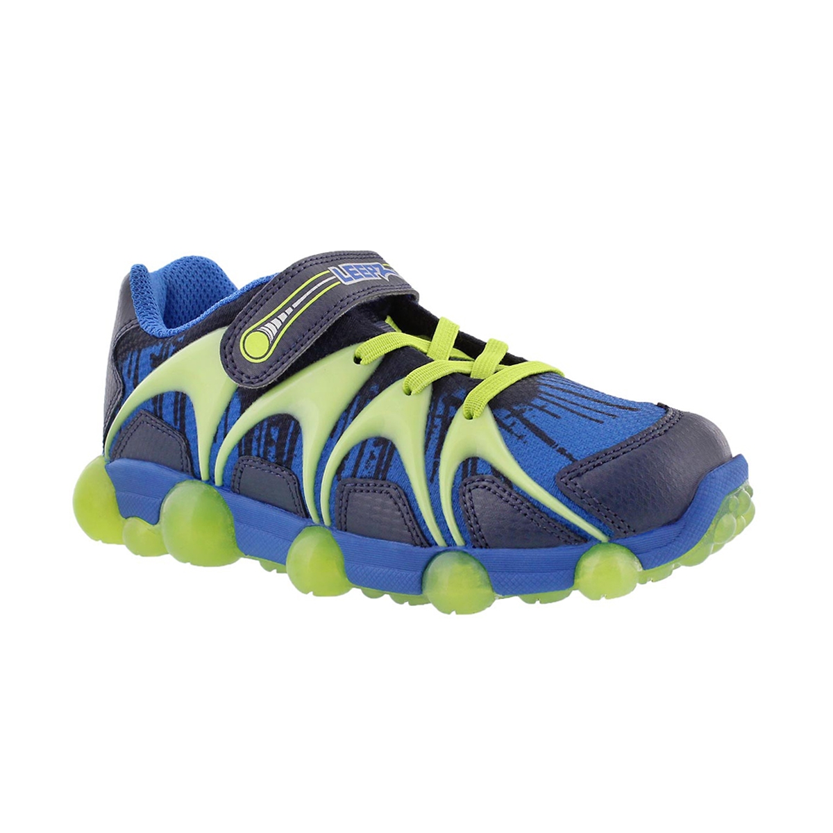 Espadrille à lum. Leepz, bleu/lime, garç