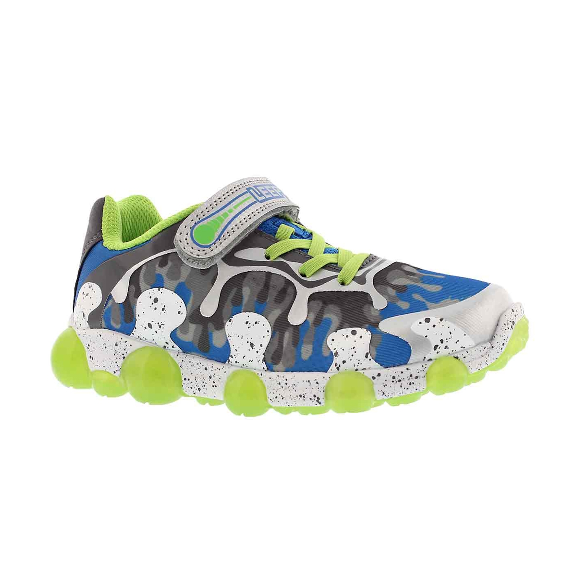 Boys' LEEPZ 2.0 grey/green light up sneakers