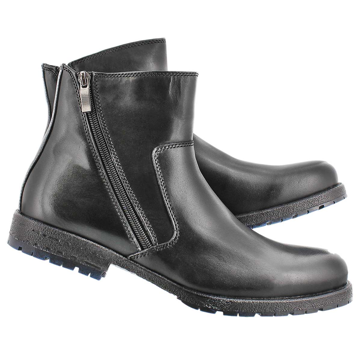 Mns Cesar black lthr casual ankle boot