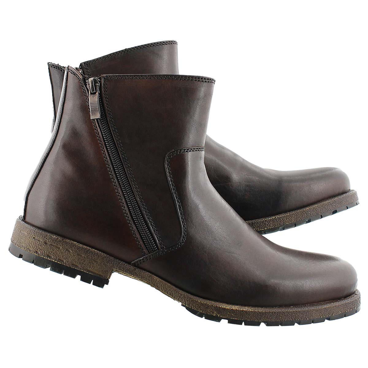 Mns Cesar cognac lthr casual ankle boot