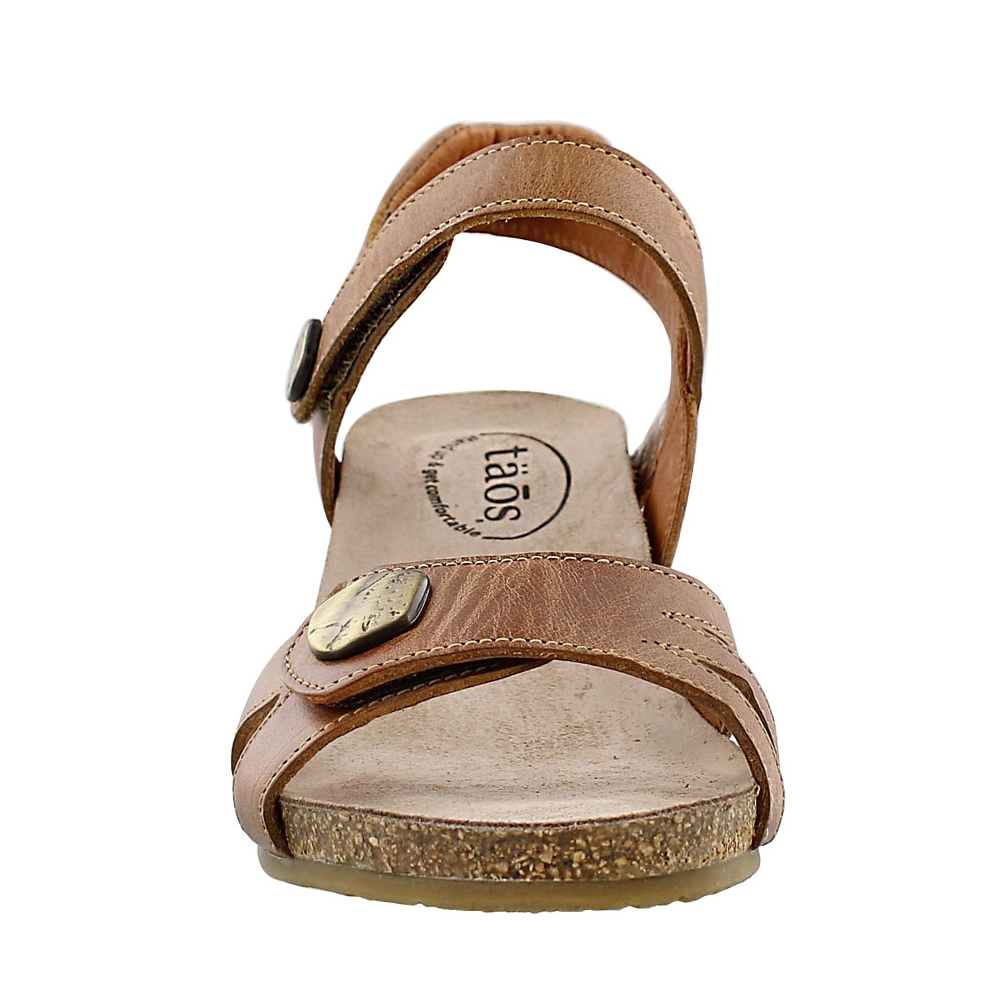 Lds Charade camel wedge sandal