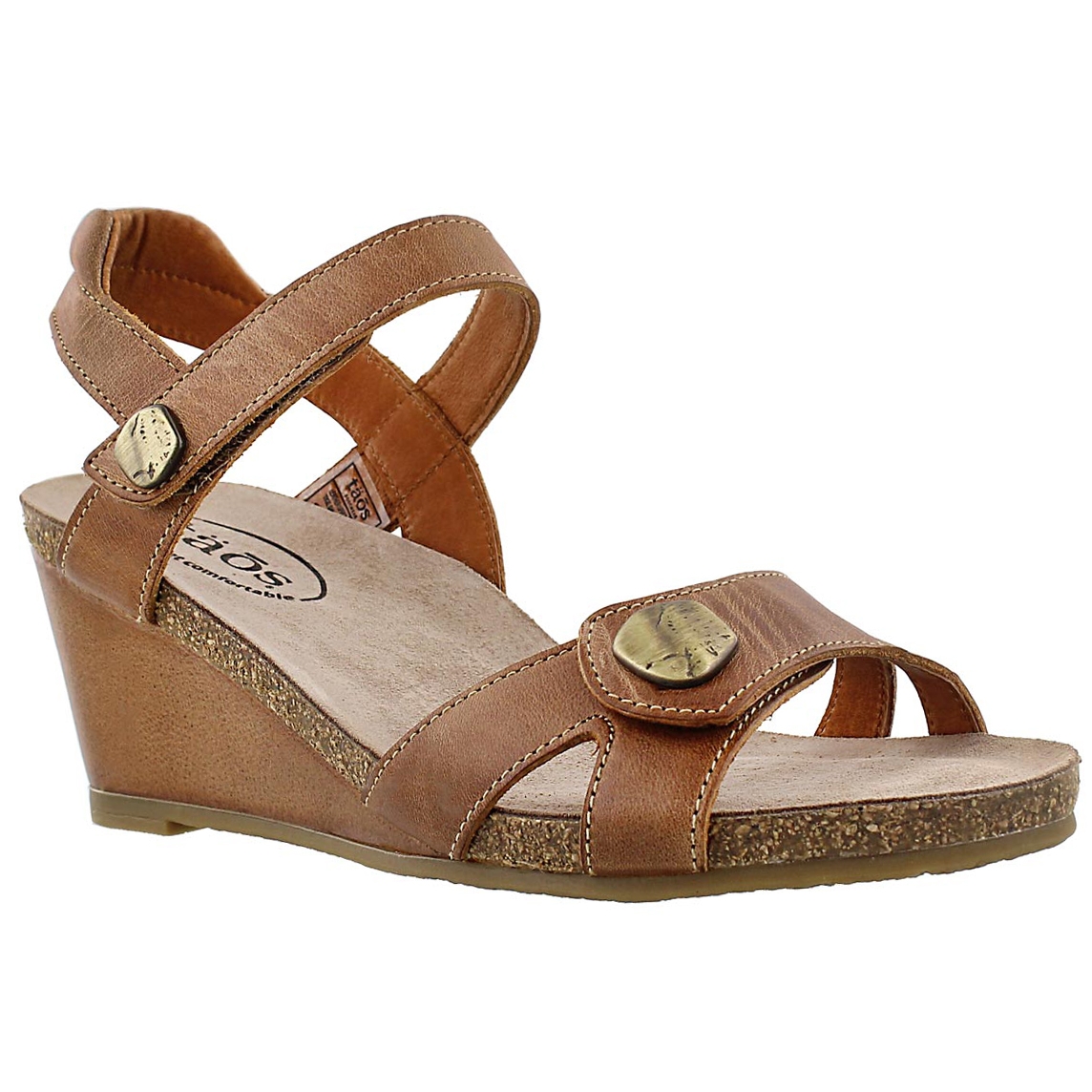 Women's CHARADE camel wedge sandals