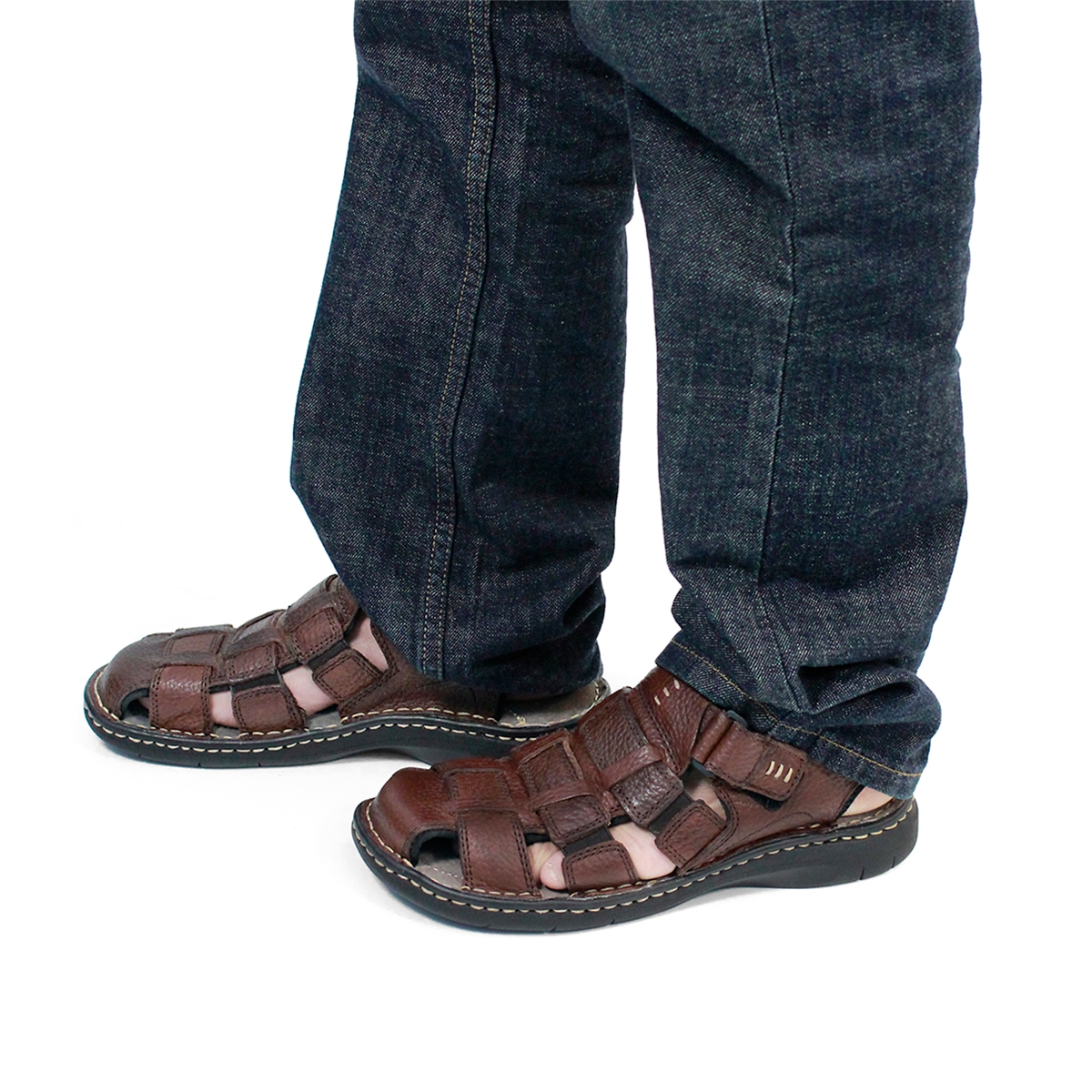 Mns Charles 3 brown fisherman sandal