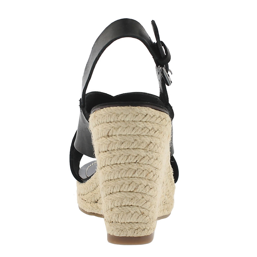 Lds Charra blk espadrille wedge sandal
