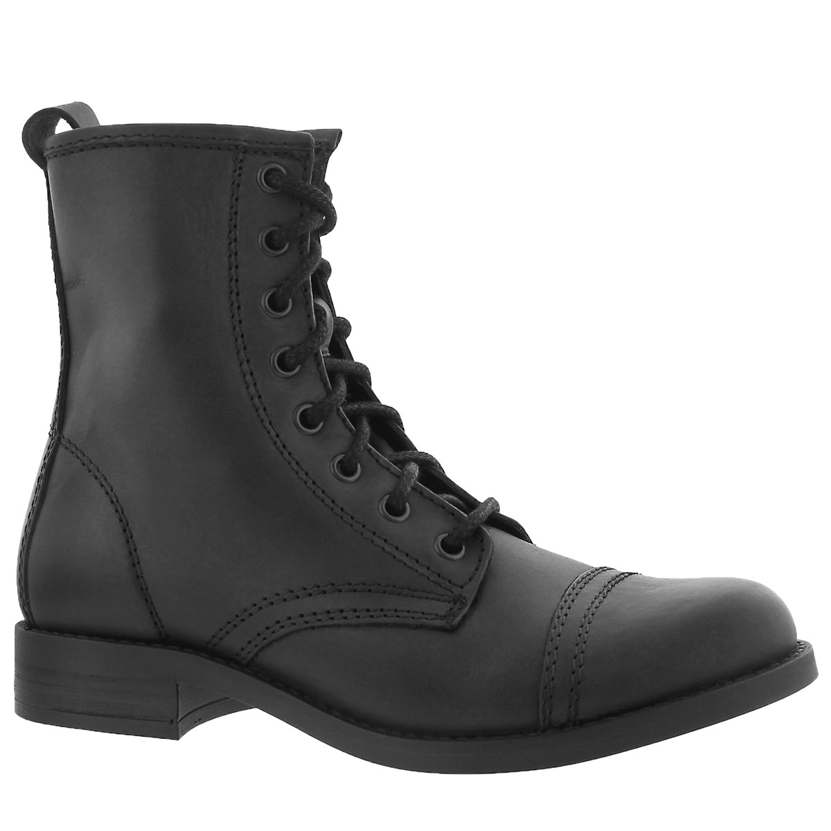 Women's CHARRIE black lace up combat boots