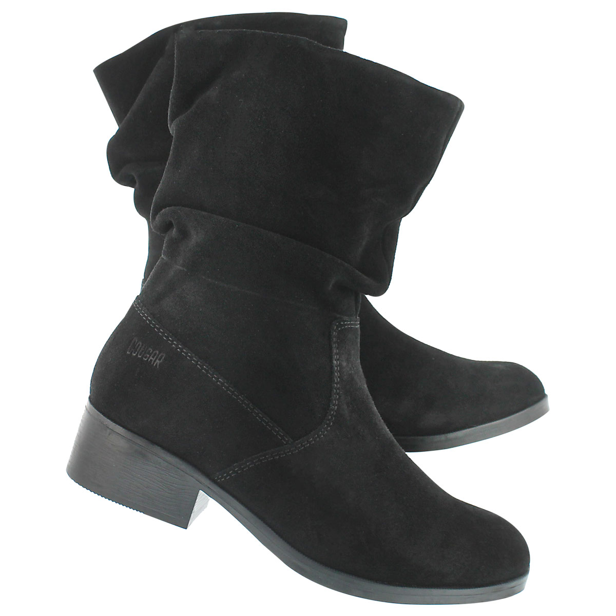 Lds Chichi blk suede wtpf bootie