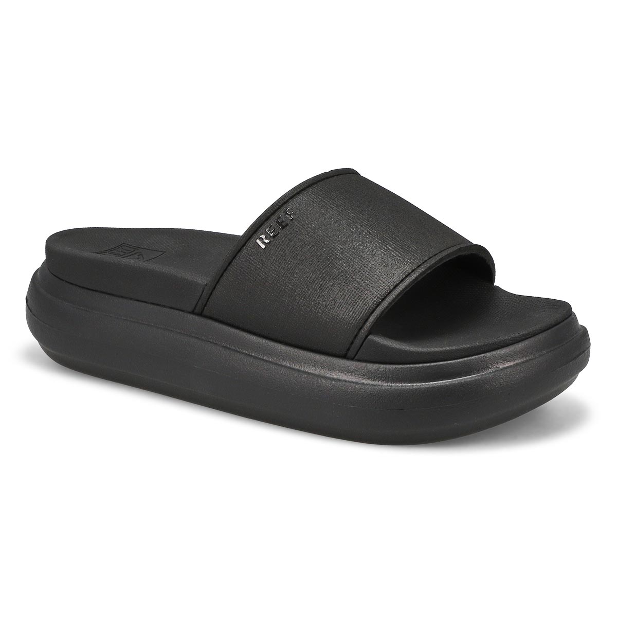 Womens  Cushion Bondi Bay Slide Sandal - Black/Black