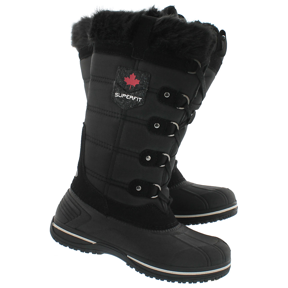 Botte d'hiver imp. Clara, noir, fem