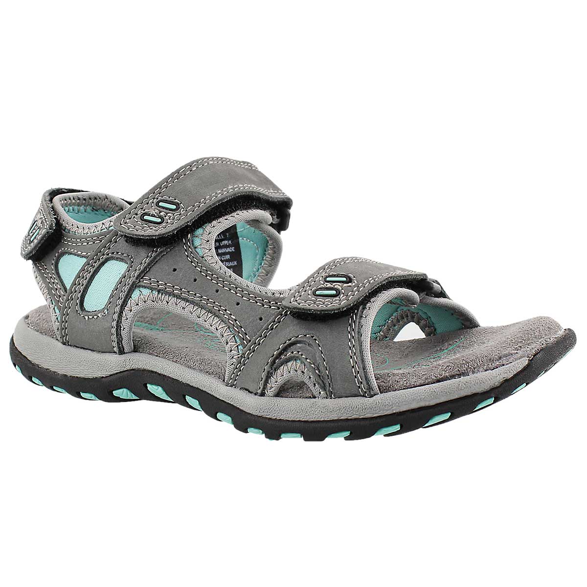 Women's CLARA 2 grey 3 strap sport sandals