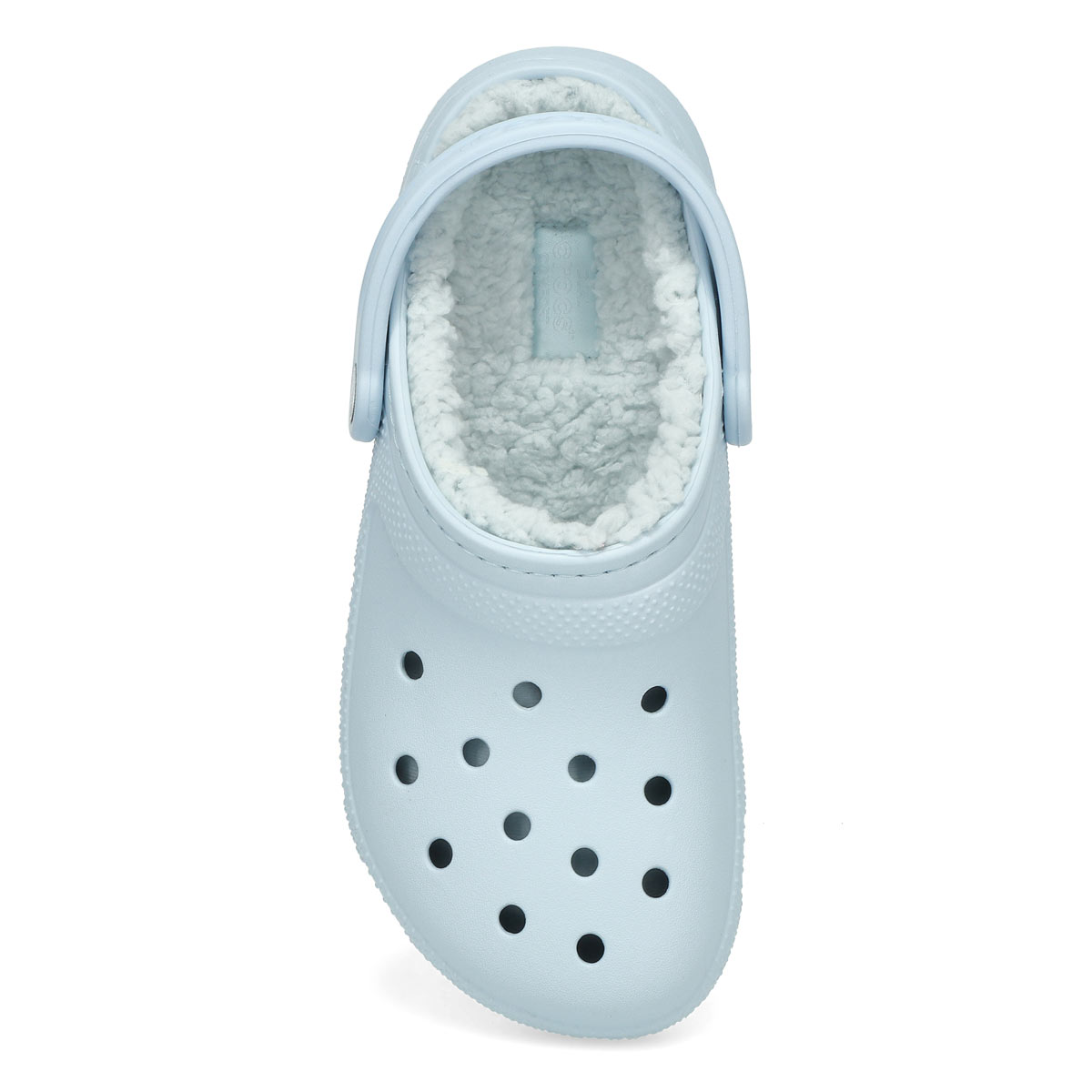 mineral blue lined crocs