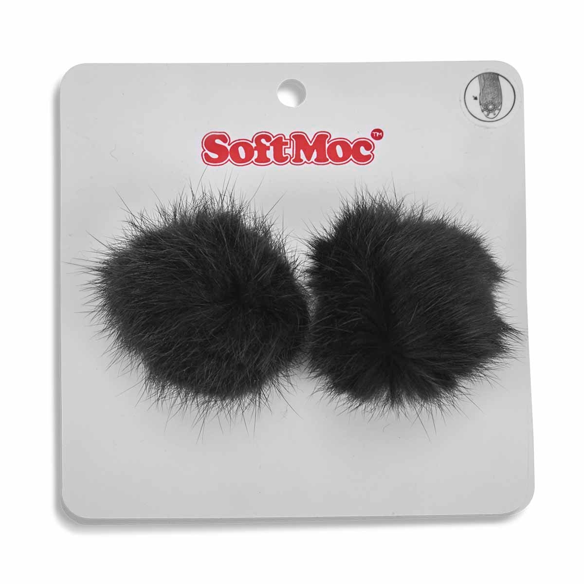 Clip on black POM shoe accessory