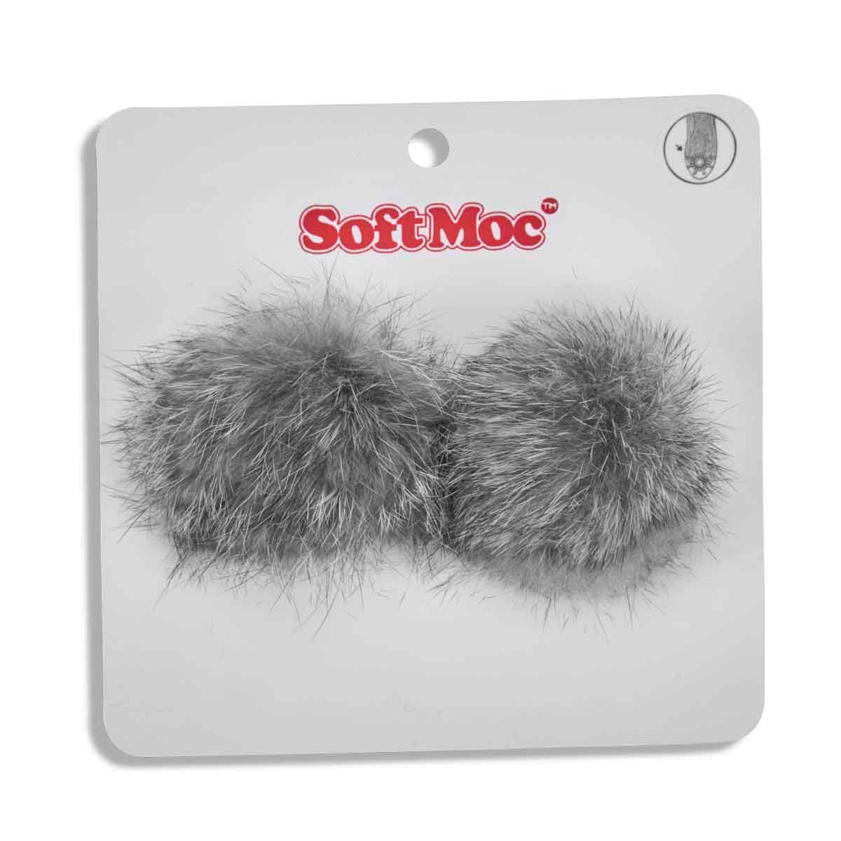 Clip on grey POM shoe accessory