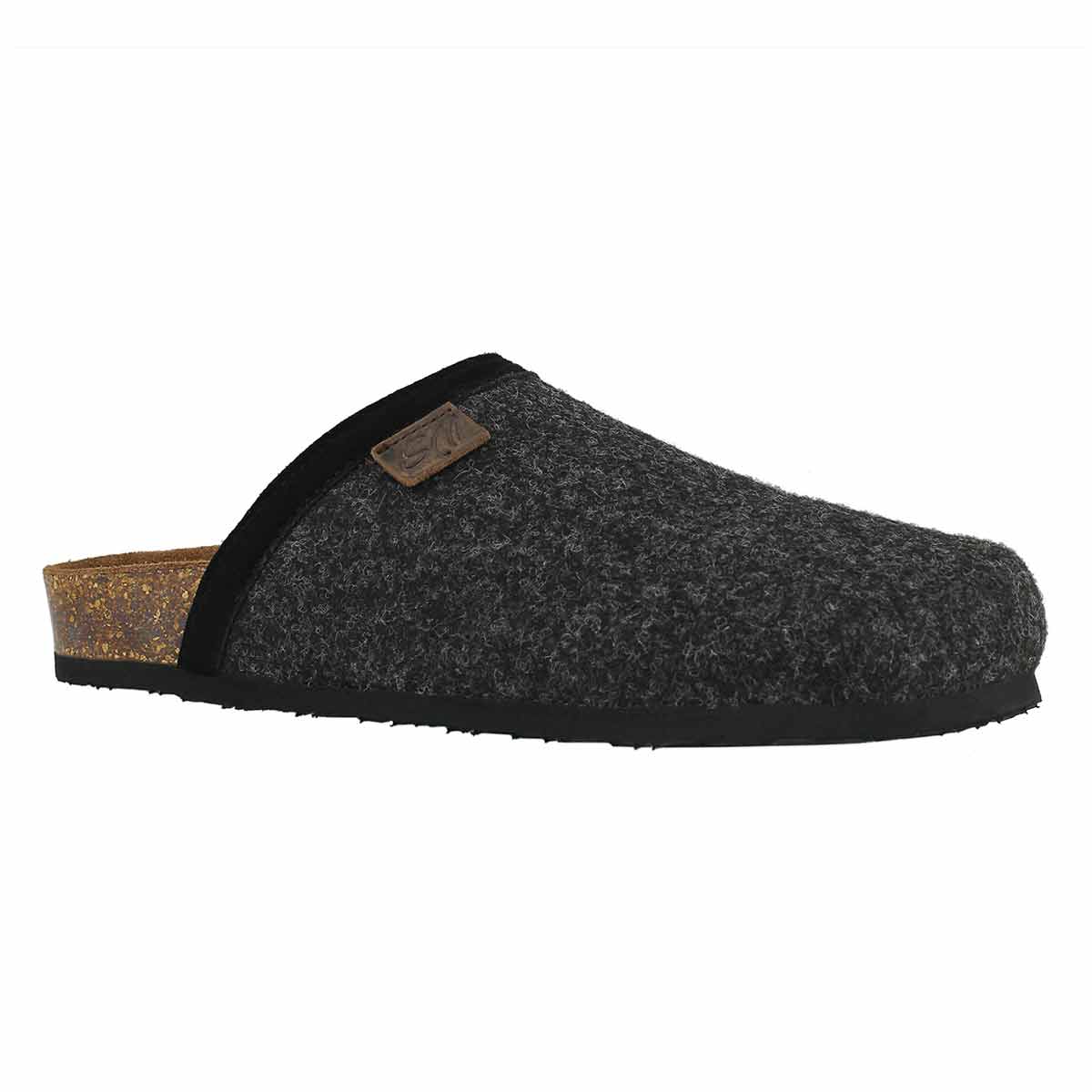Mns Cloggin-M grey wool casual clog