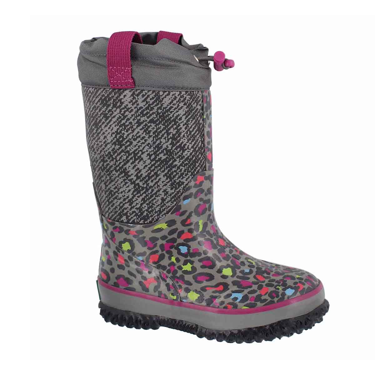 Girls' CLOUDBURST leopard pullon wp winter boots