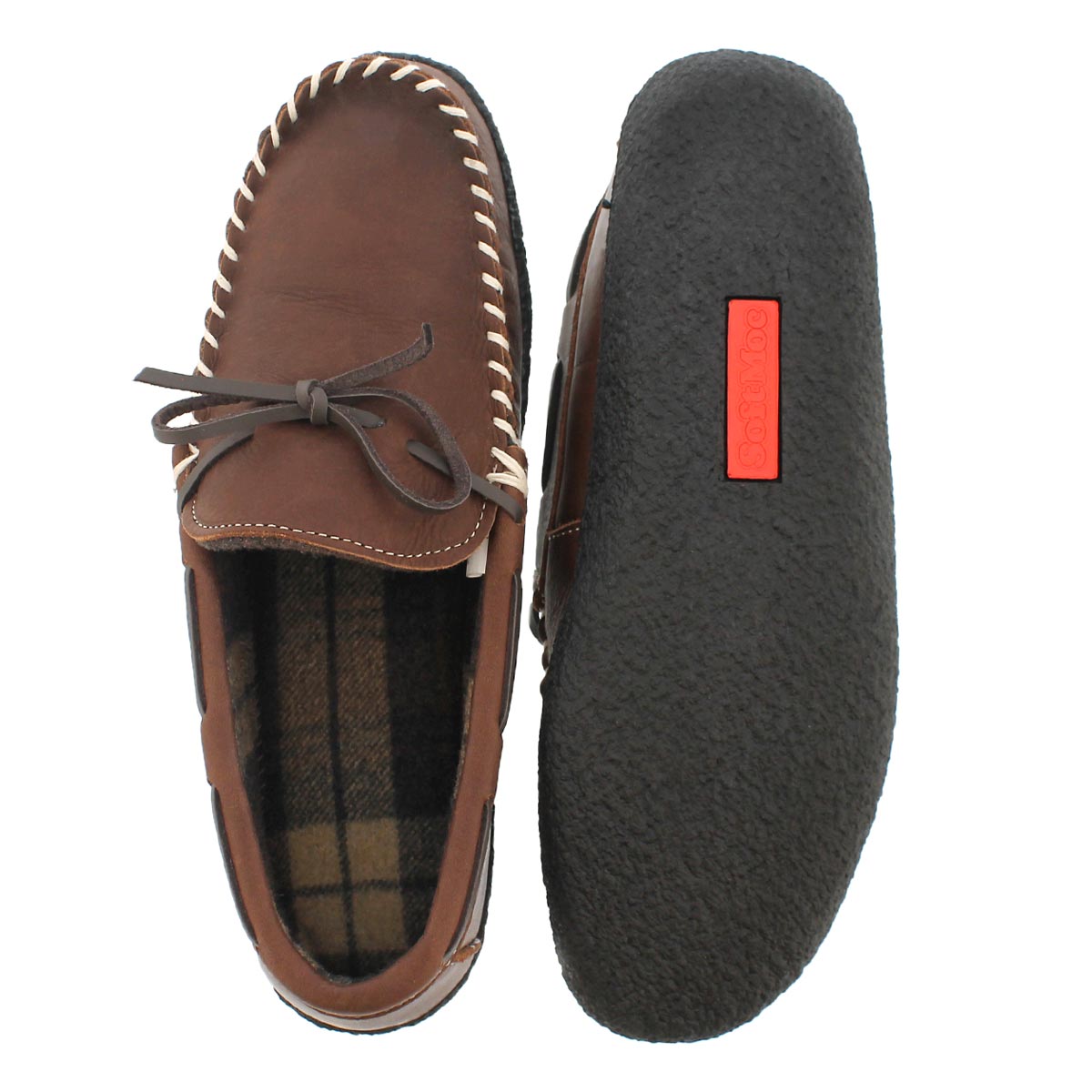 Mns Clovis brown lined moccasin