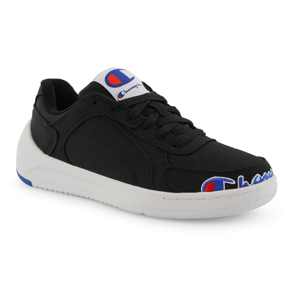 Lds Court Low black lace up sneaker