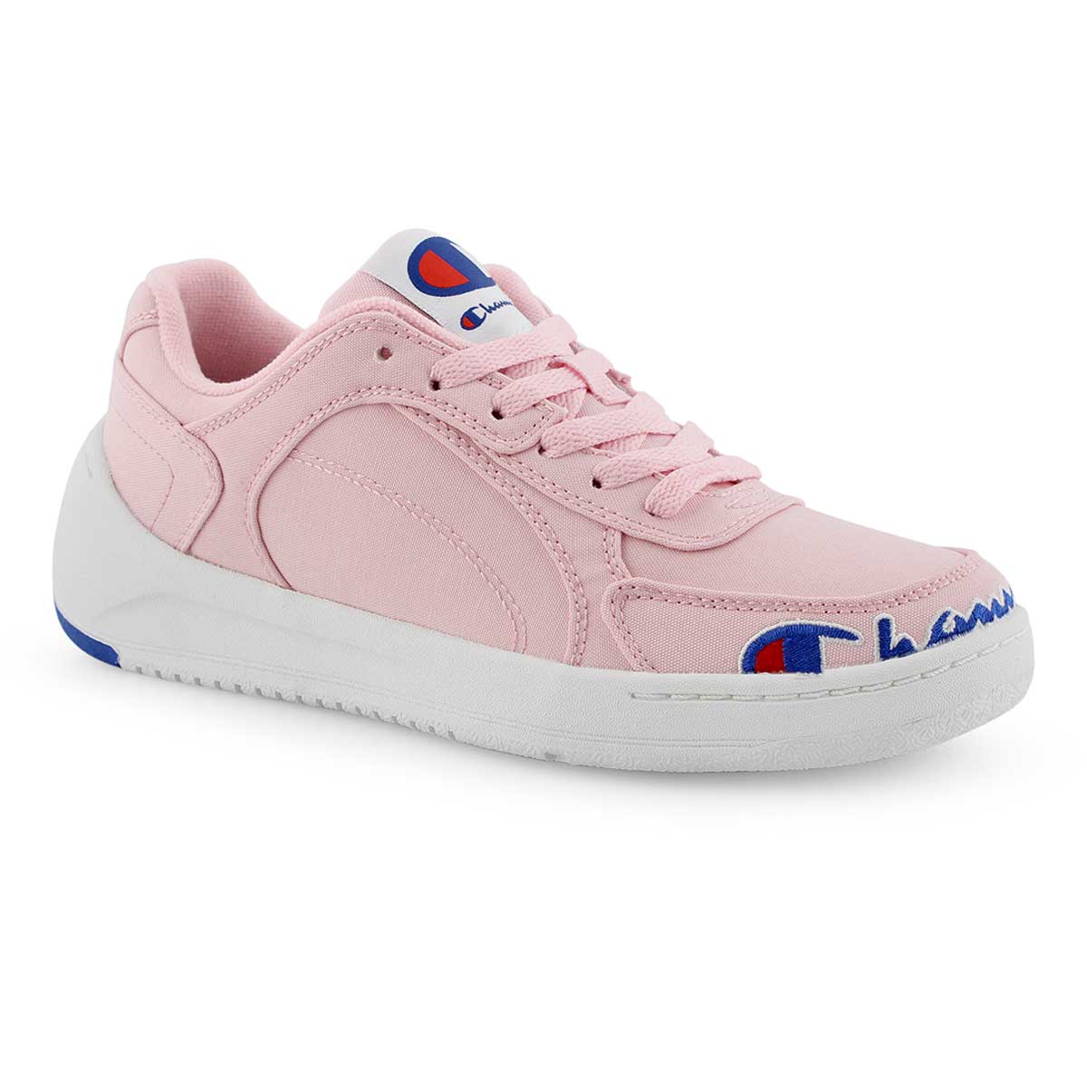 Lds Court Low pink lace up sneaker