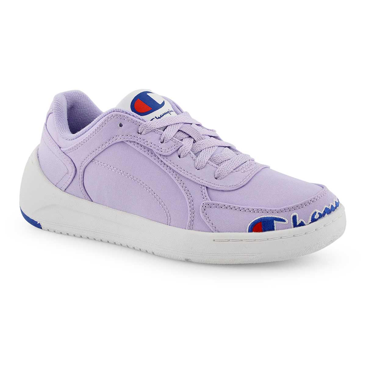 Lds Court Low violet lace up sneaker