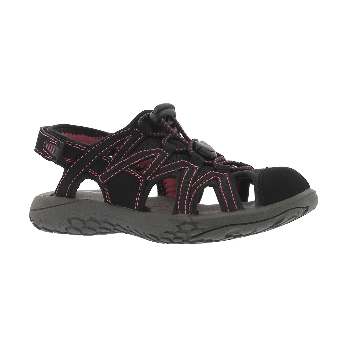 Grls Colette Jr blk fisherman sandal