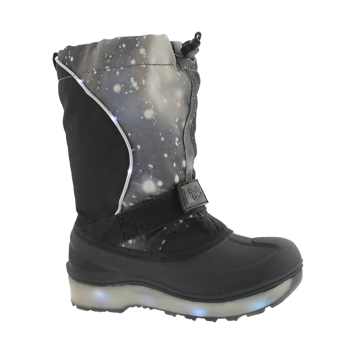 Boys' COSMOS grey waterproof light up winter boots