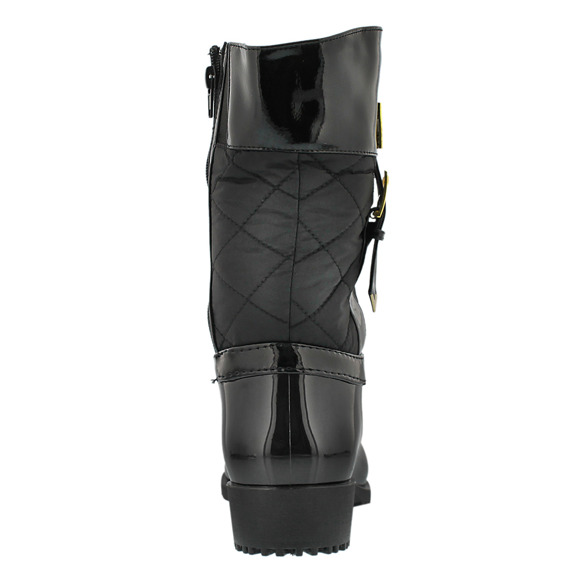 Lds Coventry Quilted Mid black rain boot