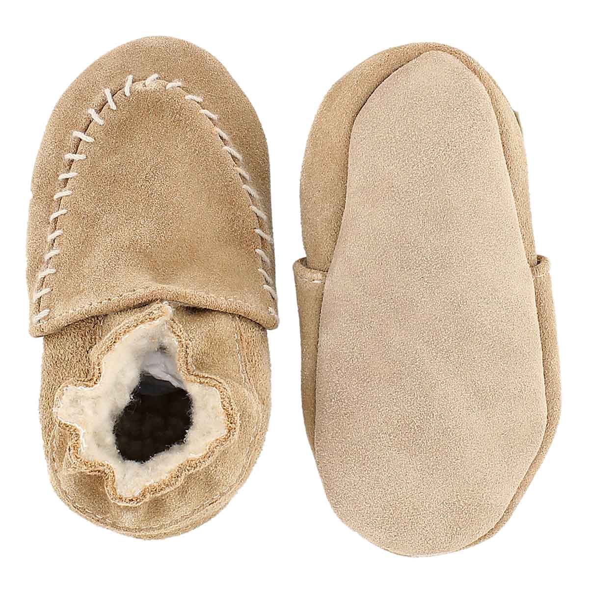 Inf Cozy Moccasin camel softsole slipper