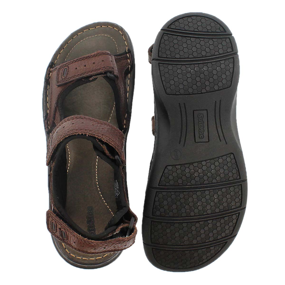 Mns Curtis 3 brown 3 strap sandal