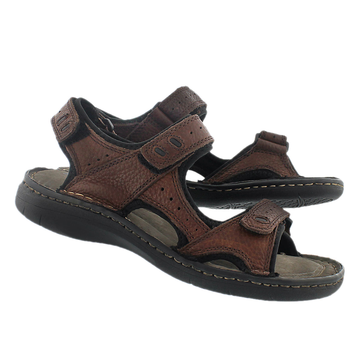 Mns Curtis 3 brown 3 strap sandal