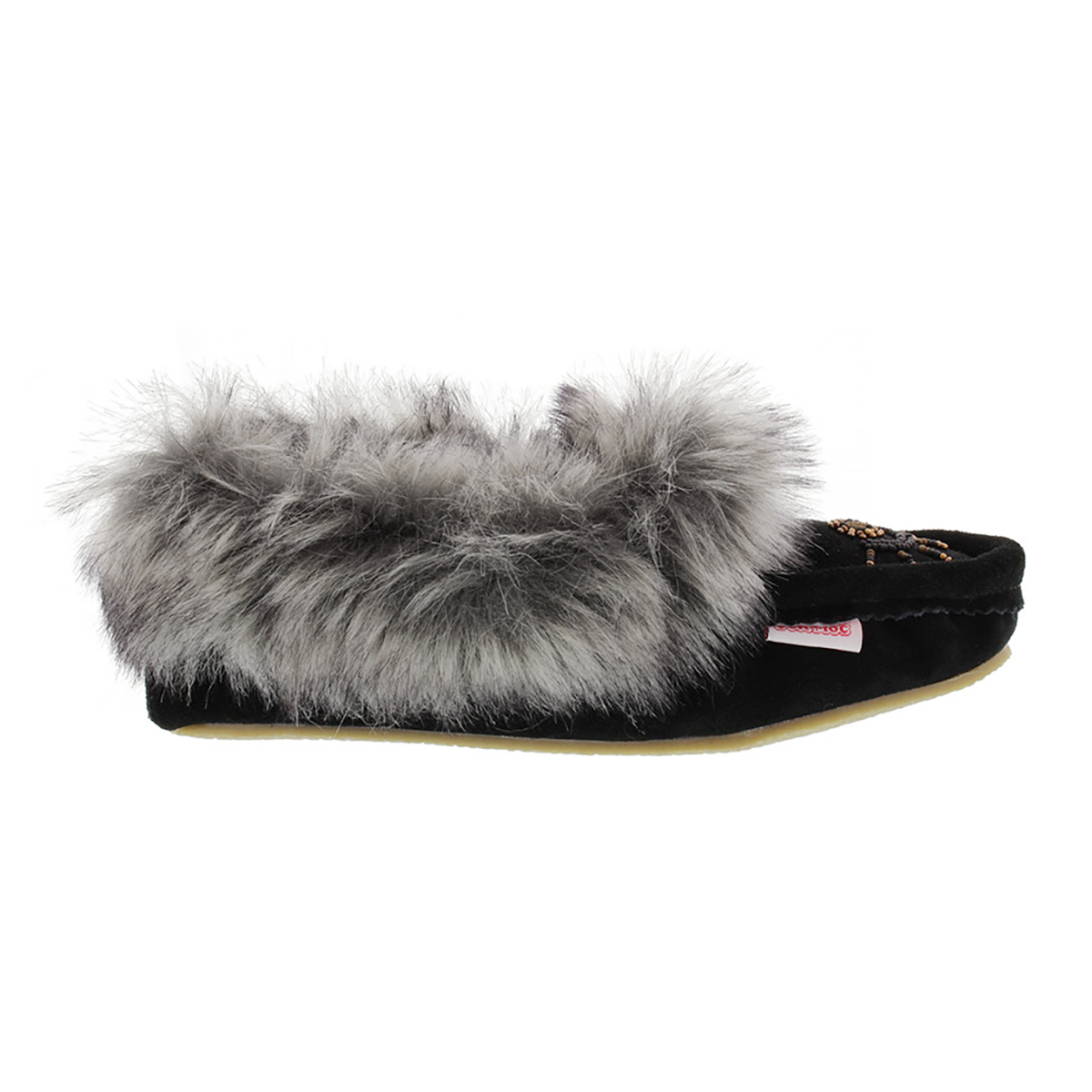 Lds Cute faux me blk crepe sole faux