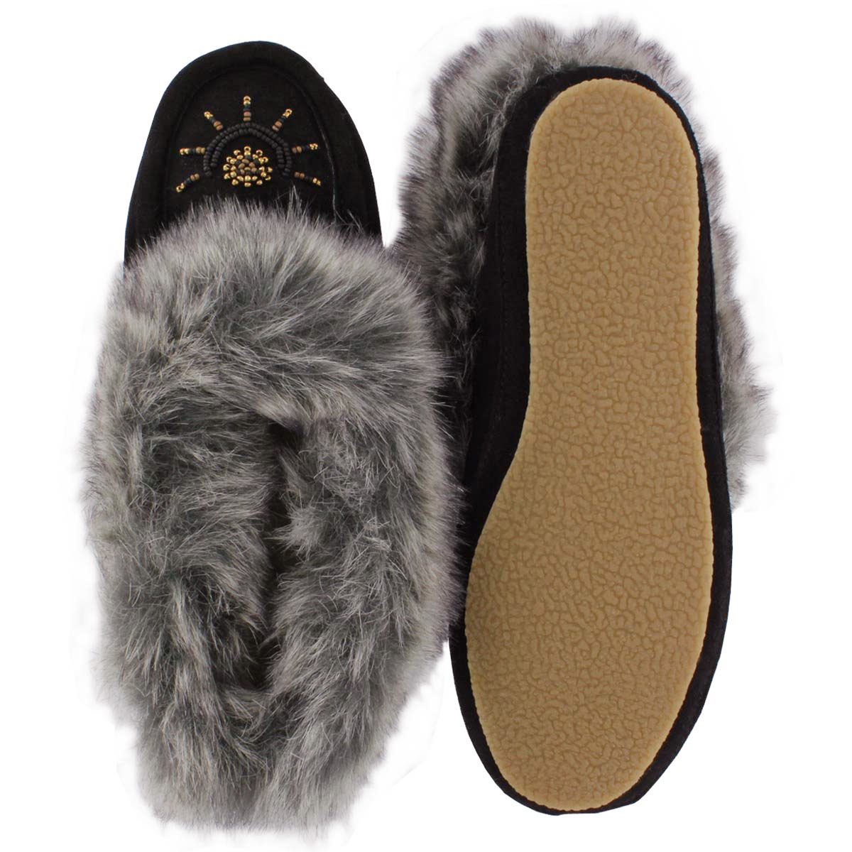 Lds Cute faux me blk crepe sole faux