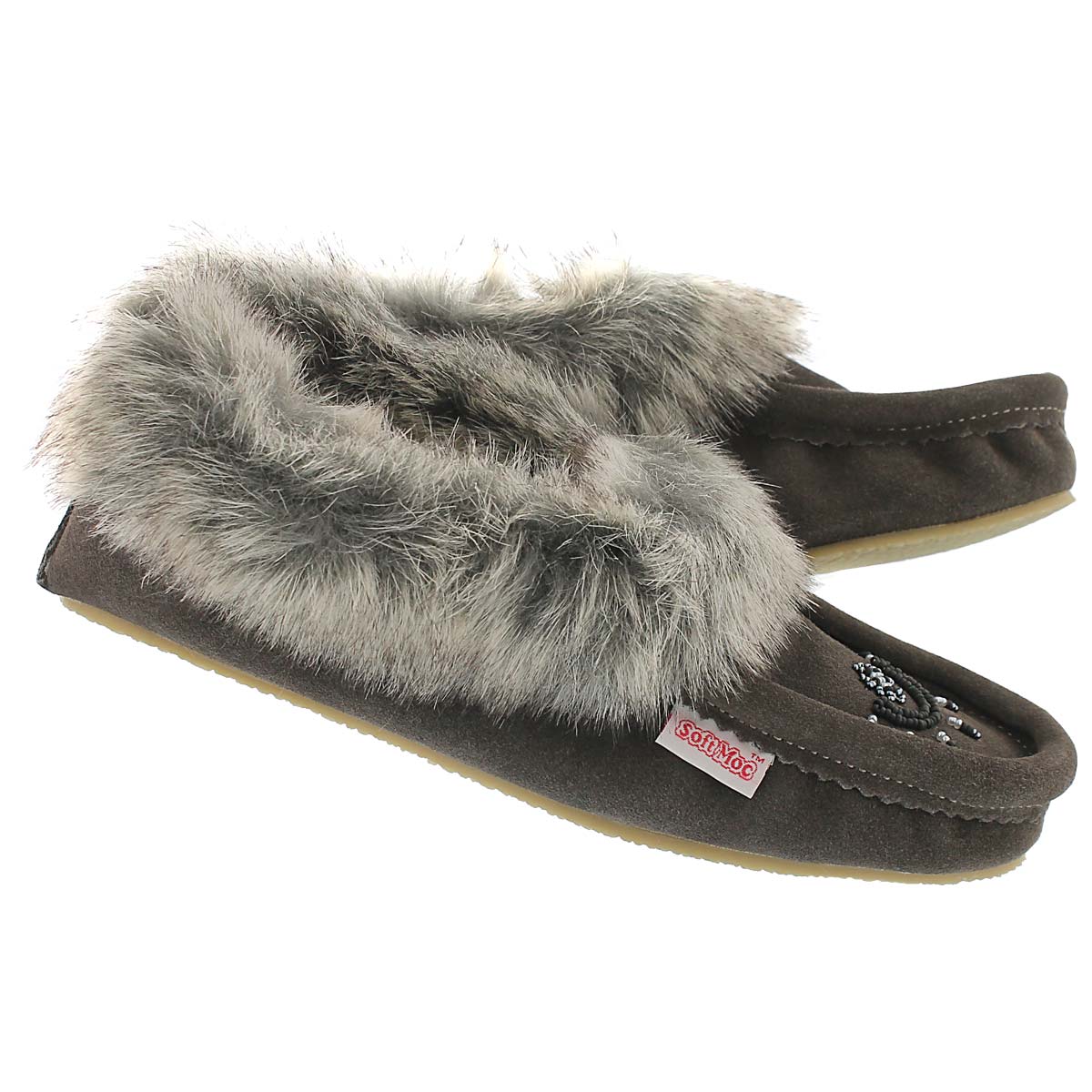 Lds Cute faux me grey crepe sole faux