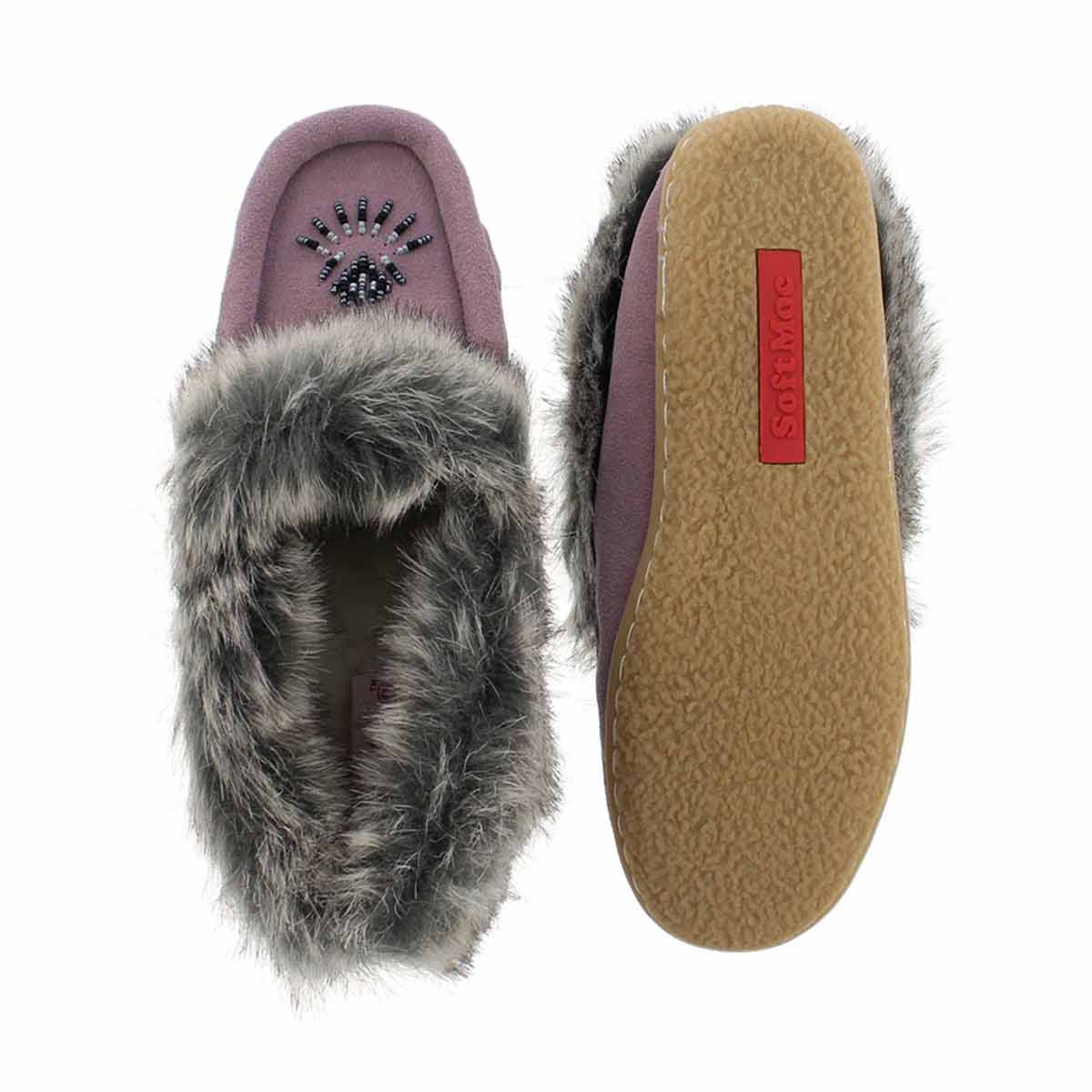 Grls Cute 2 Jr mav faux rabbit mocc