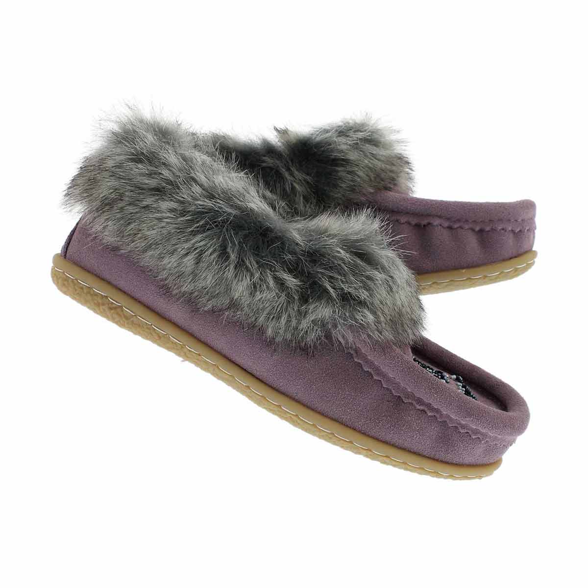 Grls Cute 2 Jr mav faux rabbit mocc