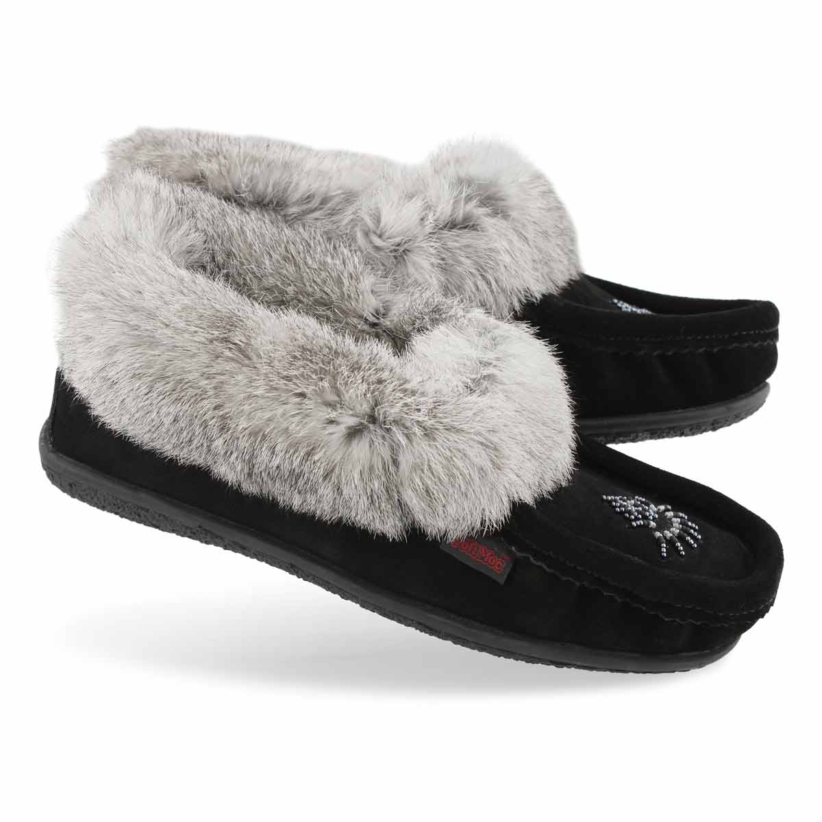 rabbit fur moccasins