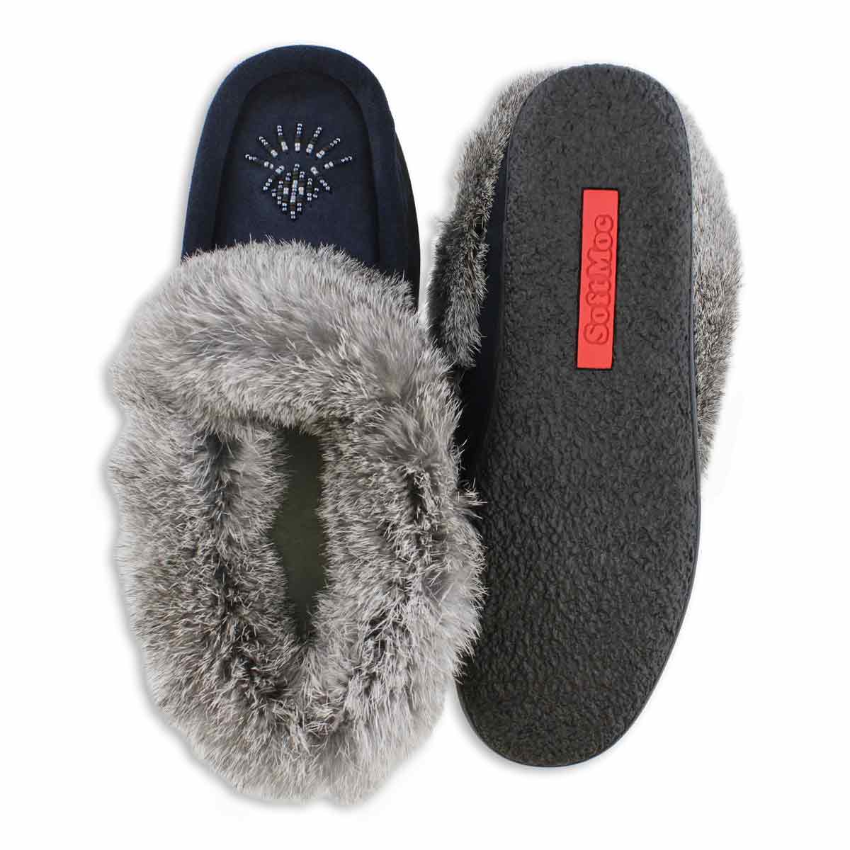 rabbit fur moccasins
