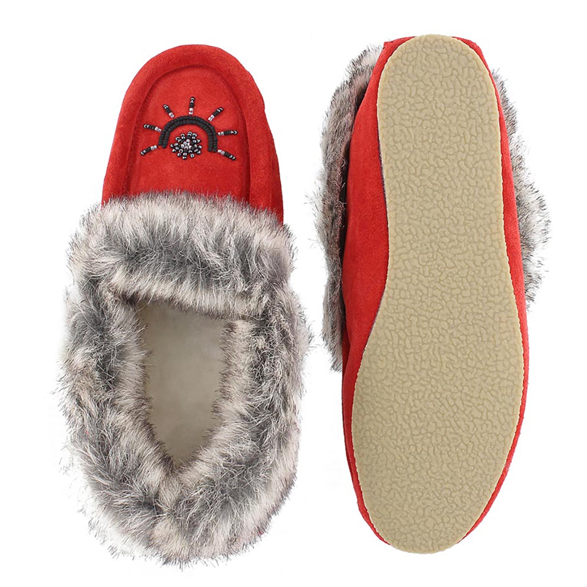 Lds Cute faux me red crepe sole faux