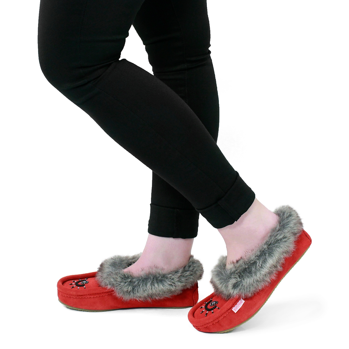 Lds Cute faux me red crepe sole faux