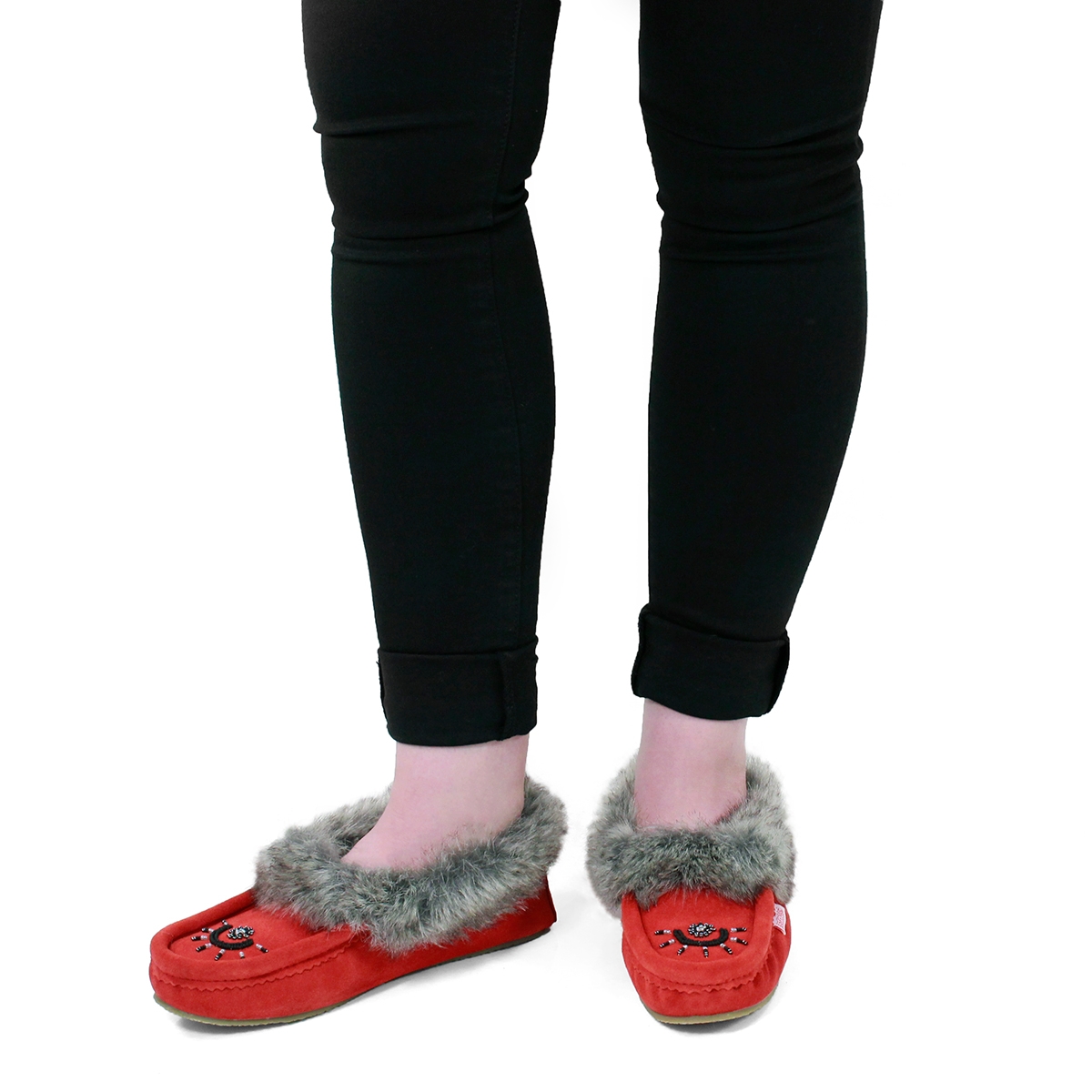 Lds Cute faux me red crepe sole faux