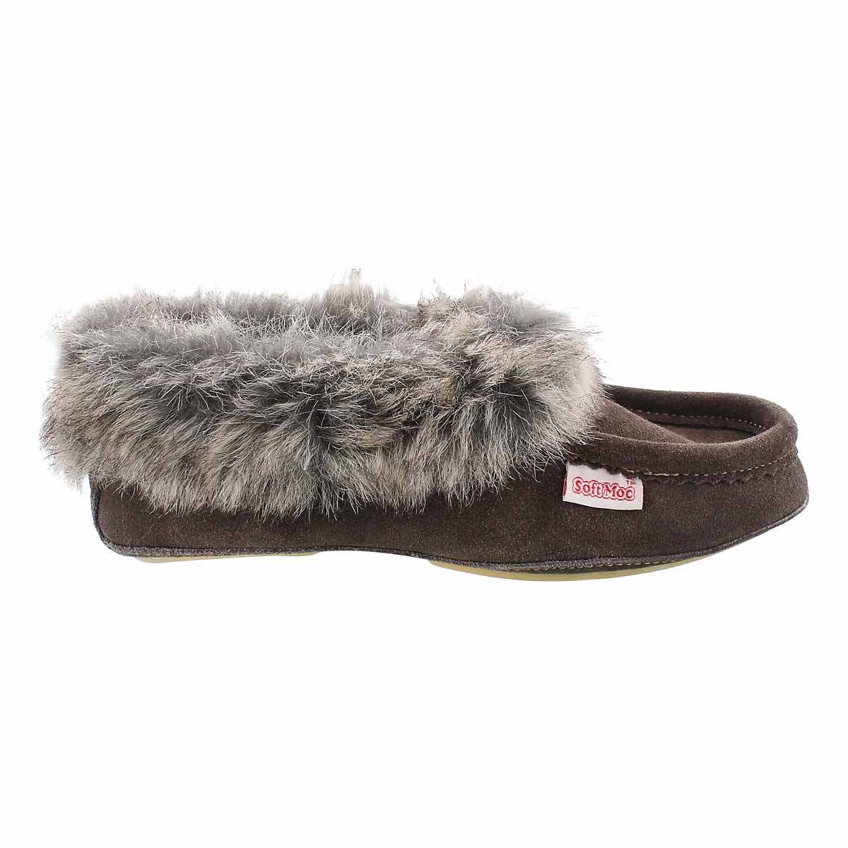 Mocassin suède CuteFauxU gris, fem