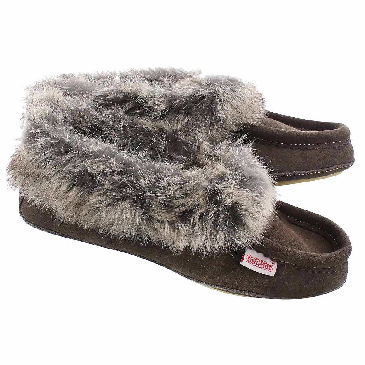 Mocassin suède CuteFauxU gris, fem