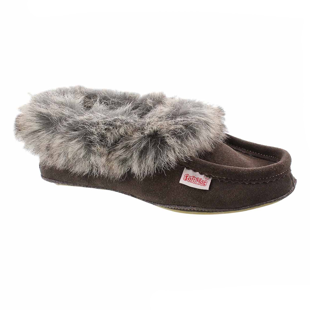 Mocassin suède CuteFauxU gris, fem